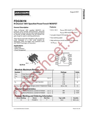 FDG361N datasheet  